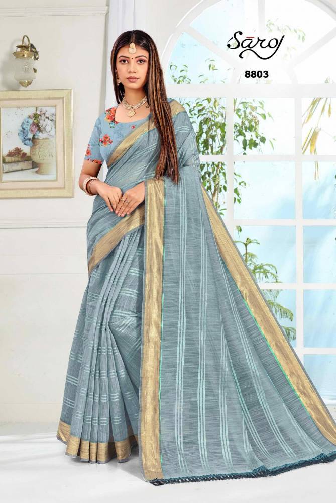 Saroj Royal 1 Regular Wear Soft Cotton Designer Fancy Saree Collection